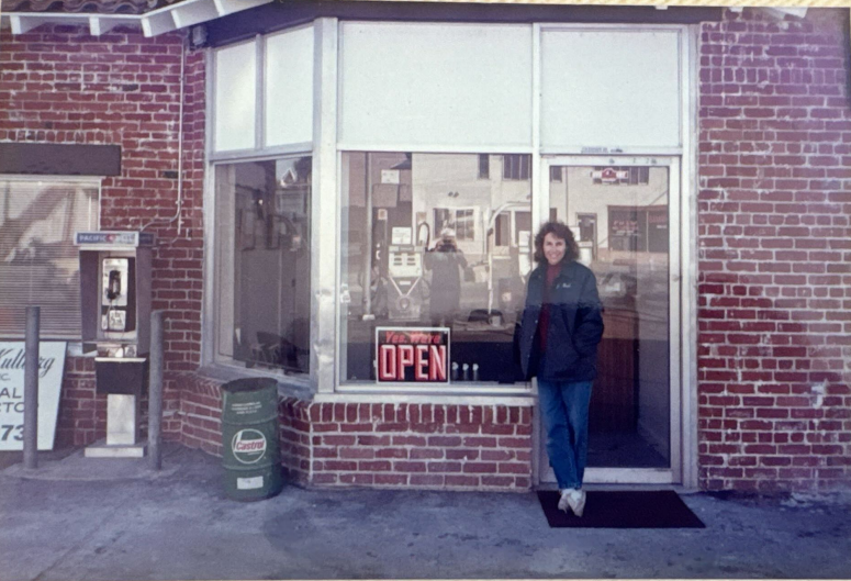 Randy Reed standing in the doorway of the service station